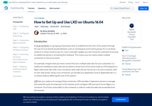 
                            7. How to Set Up and Use LXD on Ubuntu 16.04 | DigitalOcean