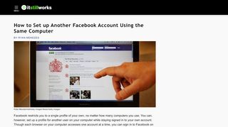 
                            8. How to Set up Another Facebook Account Using the Same Computer ...