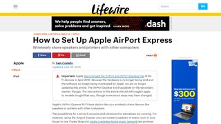 
                            10. How to Set Up Apple AirPort Express - Lifewire