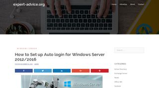 
                            5. How to Set up Auto login Windows Server 2012/2016 | expert-advice.org