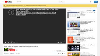 
                            6. How to set up custom my account in woocommerce - YouTube