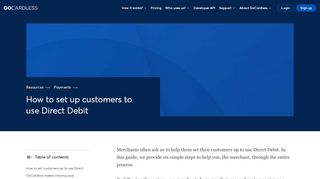 
                            7. How to set up customers to use Direct Debit - GoCardless