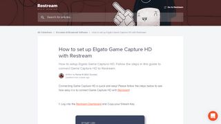 
                            10. How to set up Elgato Game Capture HD with Restream | Restream ...