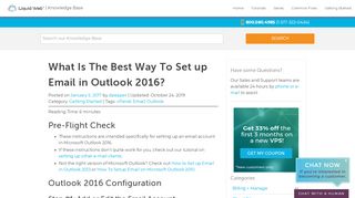 
                            11. How To Set up Email in Outlook 2016 | Liquid Web Knowledge Base