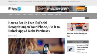 
                            10. How to Set Up Face ID (Facial Recognition) on Your iPhone, Use It to ...