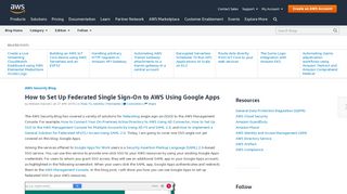 
                            10. How to Set Up Federated Single Sign-On to AWS Using Google Apps ...