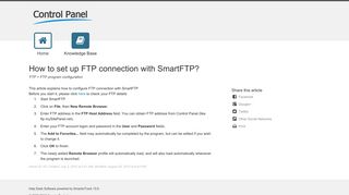 
                            10. How to set up FTP connection with SmartFTP? - mySitePanel.net