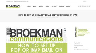 
                            9. How to set-up GoDaddy email on your iPhone or iPad | BROEKMAN ...