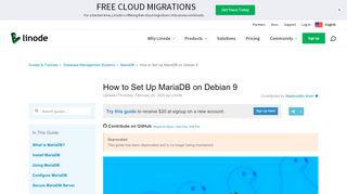 
                            12. How to Set Up MariaDB on Debian 9 - Linode