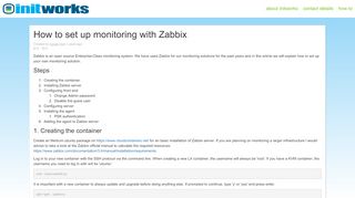 
                            9. How to set up monitoring with Zabbix | Initworks
