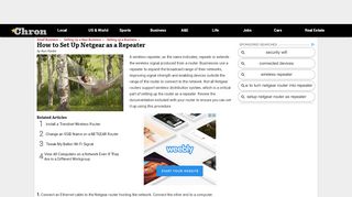 
                            13. How to Set Up Netgear as a Repeater | Chron.com