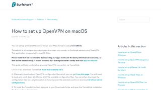 How to set up OpenVPN on macOS – Surfshark