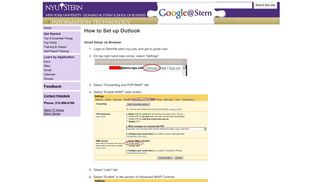 
                            6. How to Set up Outlook - Google@Stern