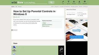 
                            12. How to Set Up Parental Controls in Windows 8: 7 Steps