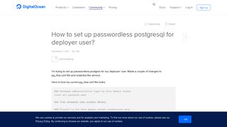
                            12. How to set up passwordless postgresql for deployer user ...