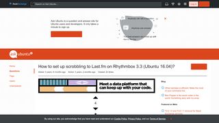 
                            13. How to set up scrobbling to Last.fm on Rhythmbox 3.3 (Ubuntu 16.04 ...