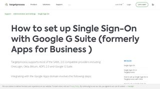
                            11. How to set up Single Sign-On with Google G Suite (formerly Apps for ...