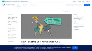 
                            5. How To Set Up SSH Keys on CentOS 7 | DigitalOcean