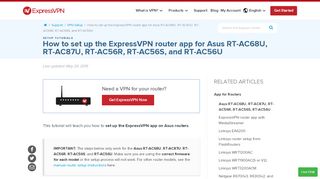 
                            7. How to Set Up the ExpressVPN Router App for Asus RT-AC Routers