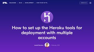 
                            7. How to set up the Heroku tools for deployment with multiple accounts ...
