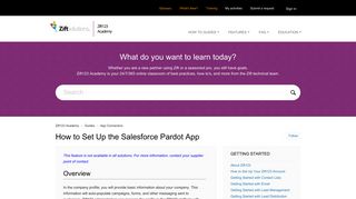 
                            13. How to Set Up the Salesforce Pardot App – Zift123 Academy