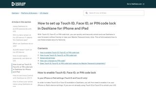 
                            10. How to set up Touch ID, Face ID, or PIN code lock in Dashlane for iOS ...