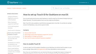 
                            5. How to set up Touch ID for Dashlane on macOS – Dashlane