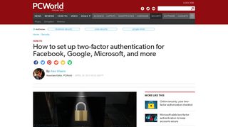 
                            11. How to set up two-factor authentication for Facebook, Google - PCWorld