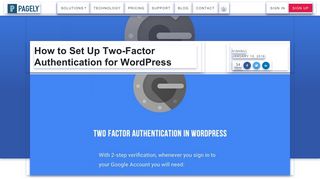 
                            9. How to Set Up Two-Factor Authentication for WordPress - Pagely