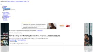 
                            8. How to set up two-factor authentication for your Amazon account ...