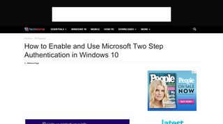 
                            3. How to Set Up Two Step Authentication in Windows 10 - TechNorms