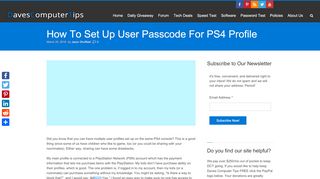 
                            12. How To Set Up User Passcode For PS4 Profile | Daves Computer Tips