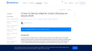 
                            5. How To Set Up vsftpd for a User's Directory on Ubuntu 16.04 ...