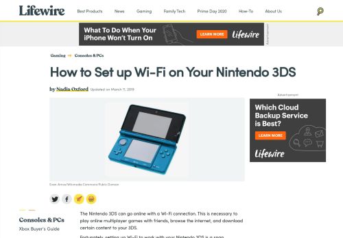 
                            6. How to Set up Wi-Fi on Your Nintendo 3DS - Lifewire