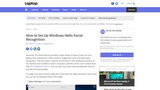 
                            6. How to Set Up Windows Hello Facial Recognition - Laptop Mag