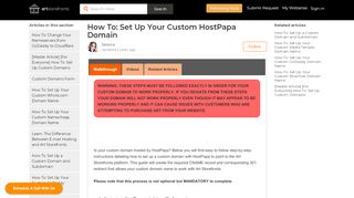 
                            12. How To: Set Up Your Custom HostPapa Domain – Support Center