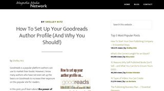 
                            3. How To Set Up Your Goodreads Author Profile