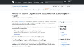 
                            7. How to set up your Organisation's account to start publishing to IATI ...