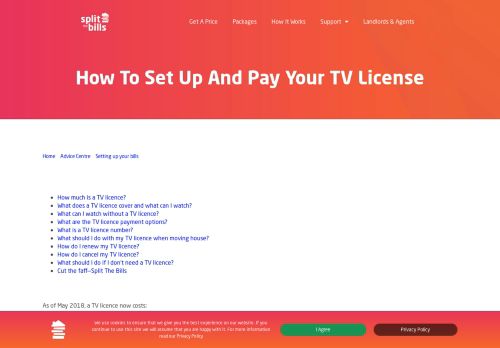 
                            10. How to set-up your TV license | Split The Bills