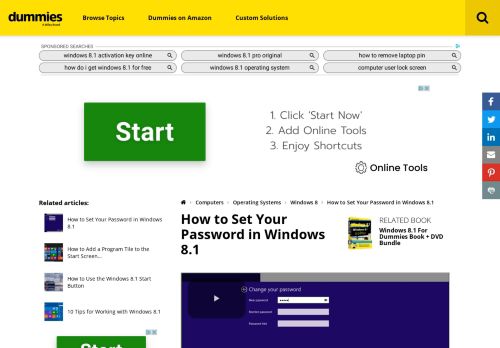 
                            4. How to Set Your Password in Windows 8.1 - dummies