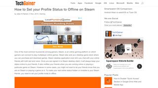 
                            12. How to Set your Steam Status to Offline Mode | TechGainer