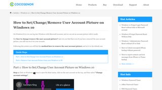 
                            10. How to Set/Change/Remove User Account Picture on Windows 10