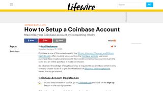 
                            6. How to Setup a Coinbase Account - Lifewire