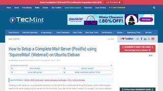 
                            13. How to Setup a Complete Mail Server (Postfix) using 'SquirrelMail ...