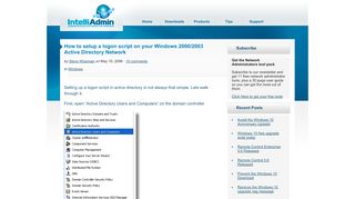 
                            8. How to setup a logon script on your Windows 2000/2003 Active ...