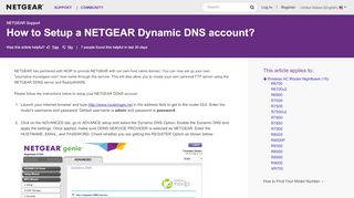 
                            12. How to Setup a NETGEAR Dynamic DNS account? | ...