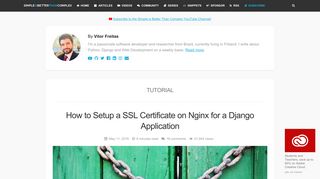 
                            10. How to Setup a SSL Certificate on Nginx for a Django Application