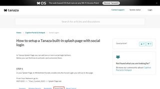 
                            5. How to setup a Tanaza built-in splash page with social login