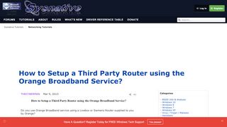 
                            10. How to Setup a Third Party Router using the Orange Broadband ...