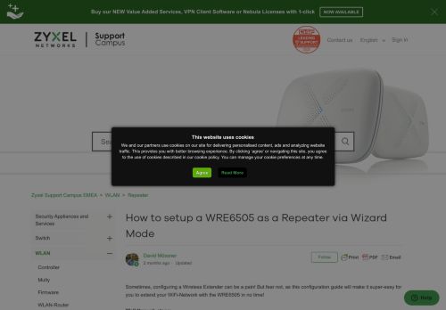 
                            1. How to setup a WRE6505 as a Repeater via Wizard Mode – Zyxel ...